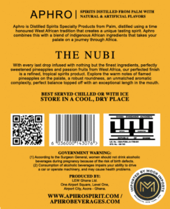 Nubi aphro nubi back label